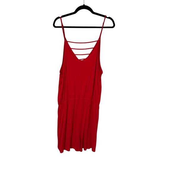 Mossimo Supply Co. Red Strappy Romper - Size XXL - Picture 4 of 5